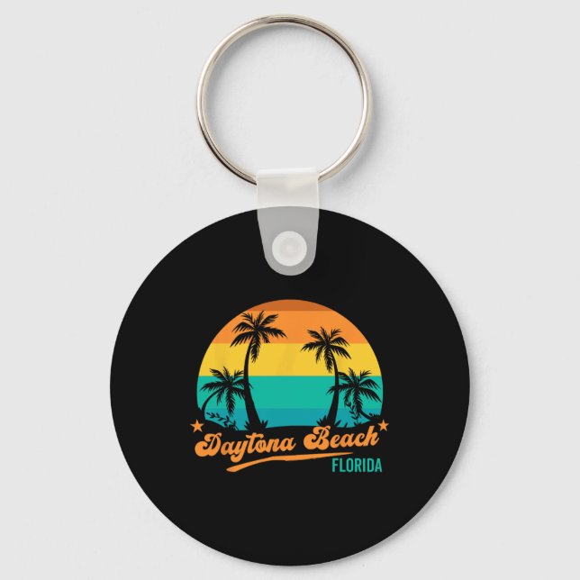 Porte-clés Retro Daytona Beach Mens Femmes Cool Florida Beach (Recto)