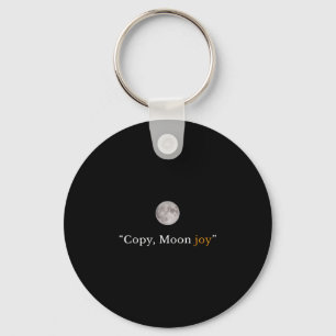 Porte-clés Rétro drôle tendance copie lune joie espace minima