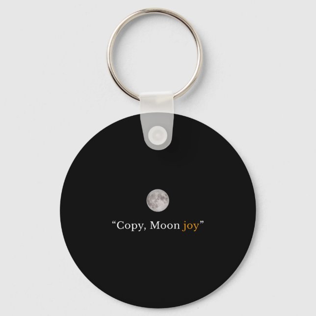 Porte-clés Rétro drôle tendance copie lune joie minimal espac (Recto)