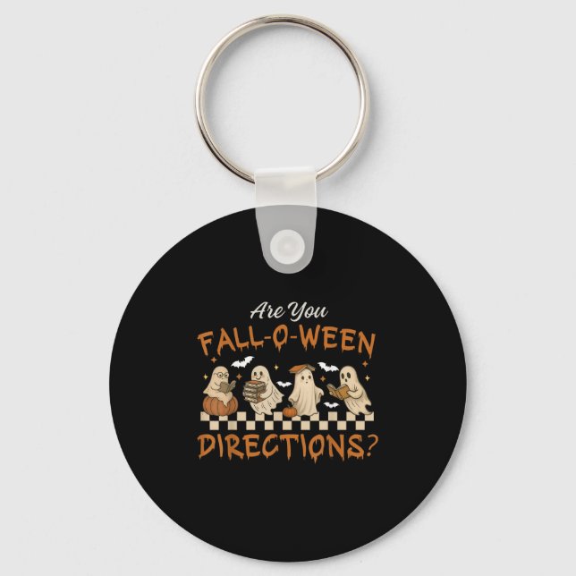 Porte-clés Retro Êtes-Vous Tombé O Ween Directions Enseignant (Recto)