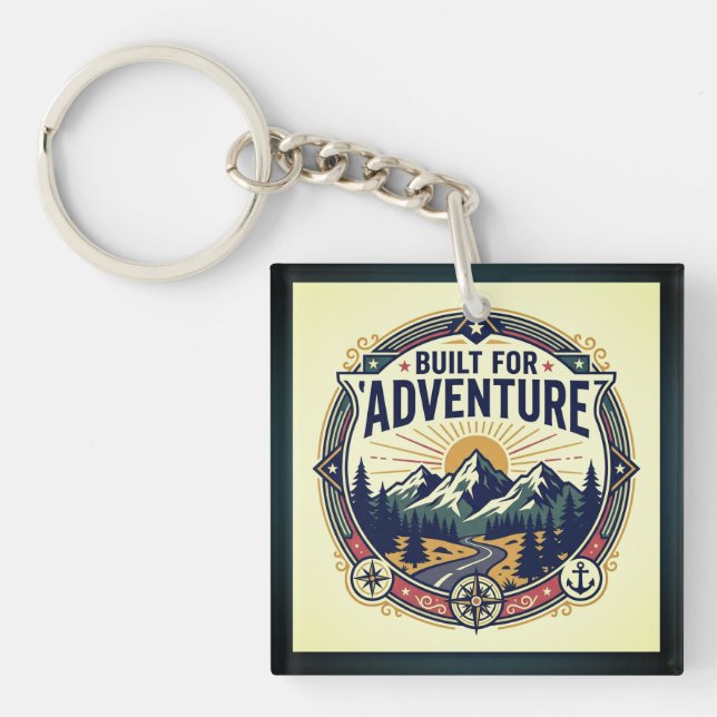 Porte-clés Rétro Fabriqué pour l'Aventure (Devant)