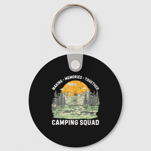 Porte-clés Retro Family Camng Crew Est 2025 Camper Camp Camng (Recto)