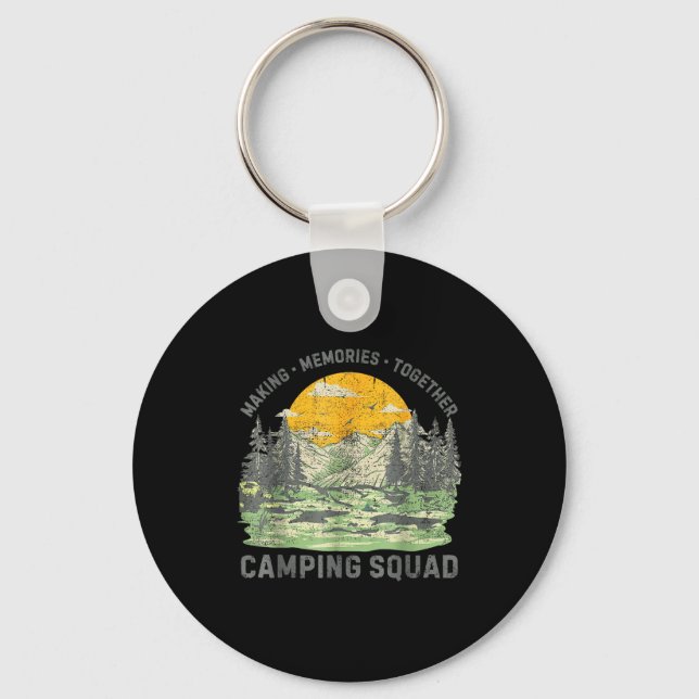 Porte-clés Retro Family Camng Crew Est 2025 Camper Camp Camng (Recto)