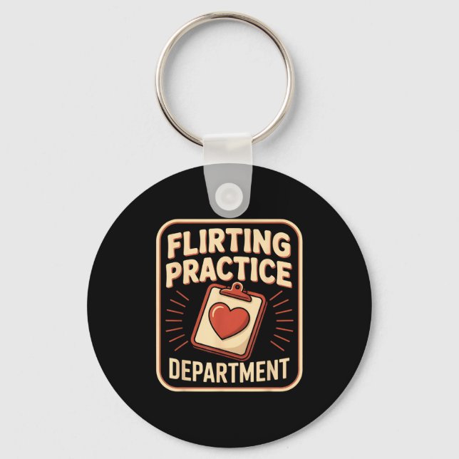 Porte-clés Retro Flirting Practice Department Funny Valentine (Recto)