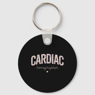 Porte-clés Rétro Floral Sonographe Cardiovasculaire So