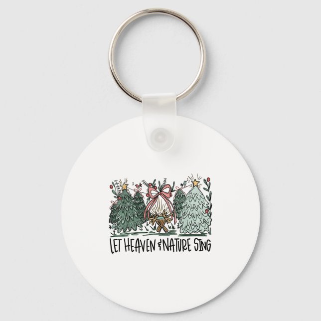 Porte-clés Retro Funny Let Heaven And Nature Sing Nes Tree Ch (Recto)