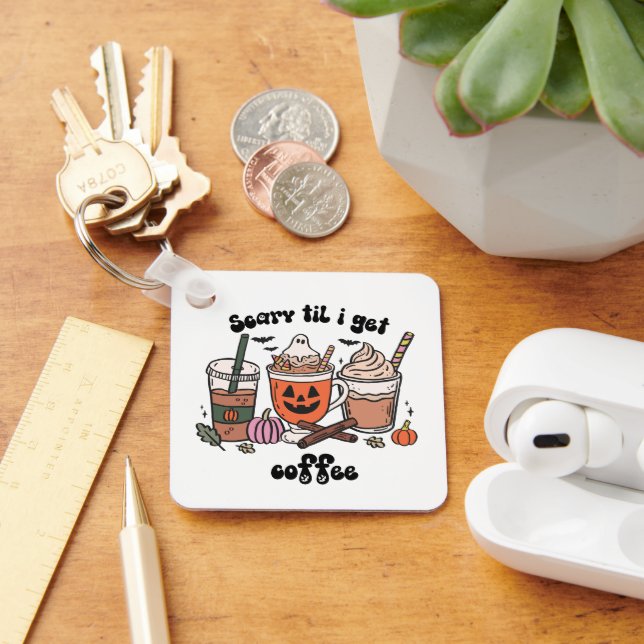 Porte-clés Retro Funny Scary ’Jusqu’À Ce Que J’Obtienne Du Ca (Bureau)