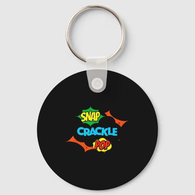 Porte-clés Retro Funny Snap Crackle P Quote Relax Meme Game  (Recto)