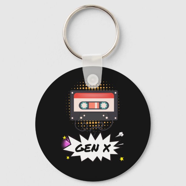 Porte-clés Retro Generation X cassette 90s (Recto)
