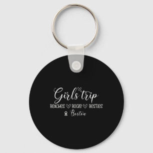 Porte-clés Retro Girls Trip Boston Vacances Plages Meilleures