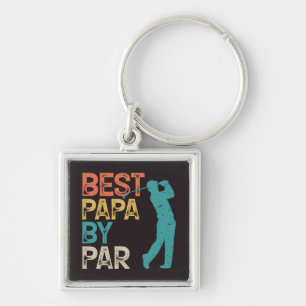 Porte-clés Retro Golfer - Best Papa By Par