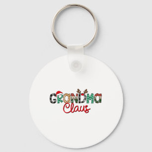 Porte-clés Retro Grand-mère Claus Reindeer Christmas Matching