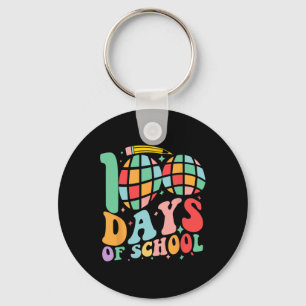 Porte-clés Rétro Groovy 100 Jours D'école Joyeux 100ème Jour