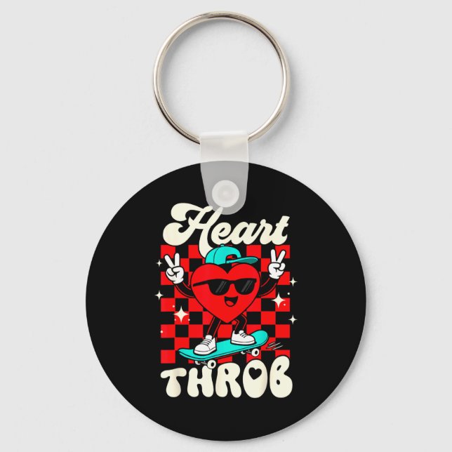 Porte-clés Rétro Groovy Coup de Foudre Saint Valentin Tout-Pe (Recto)