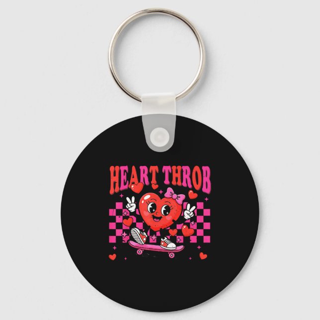 Porte-clés Rétro Groovy Coup de Foudre Saint Valentin Tout-Pe (Recto)