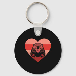 Porte-clés Retro Heart Beaver Vintage Saint-Valentin Femmes H
