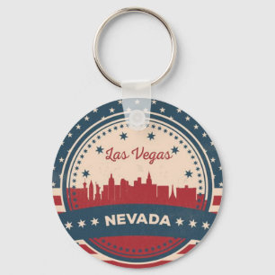 Porte-clés Retro Las Vegas Skyline