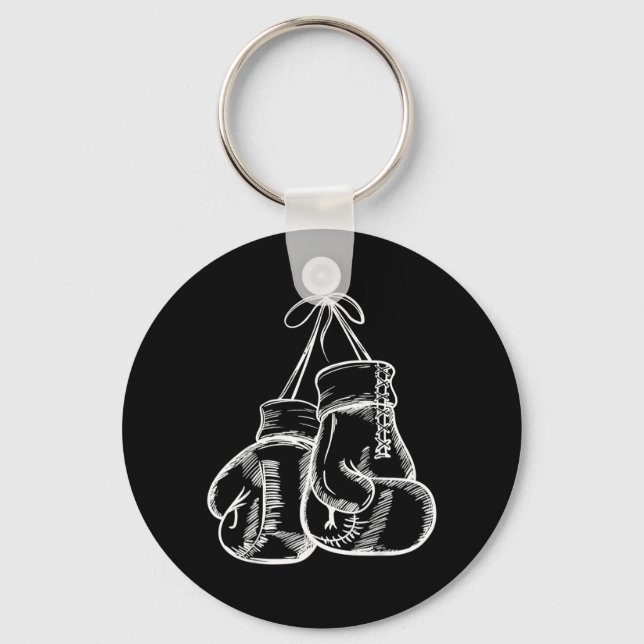 Porte-clés Retro Love White Boxing Gloves Boxer Gift (Recto)