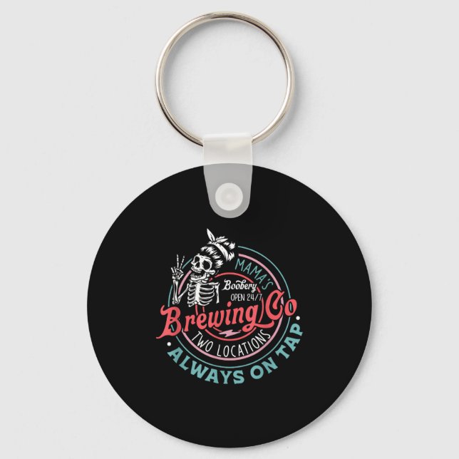 Porte-clés Retro Mama's Ery Brewing Co Funny Breastfeeding Sk (Recto)