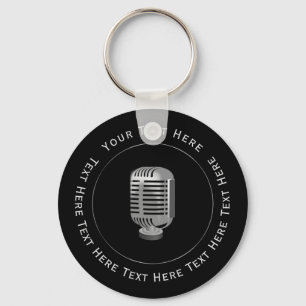 Porte-clés Retro Microphone Keychain