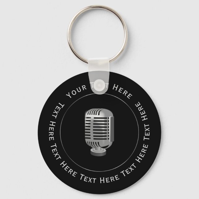Porte-clés Retro Microphone Keychain (Recto)
