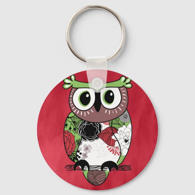 Porte-clés Retro Owl (Recto)