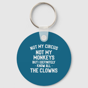 Porte-clés Rétro Pas Mon Cirque Pas Mes Singes Connaissent To