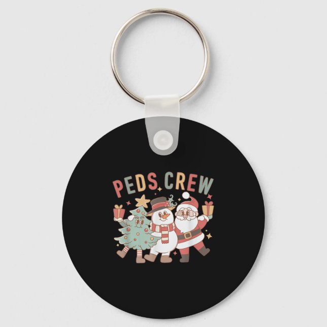 Porte-clés Retro Peds Crew Christmas Pediatric Nurse Nursing  (Recto)