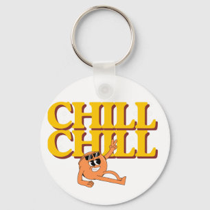 Porte-clés rétro personnage de dessin animé Chill 