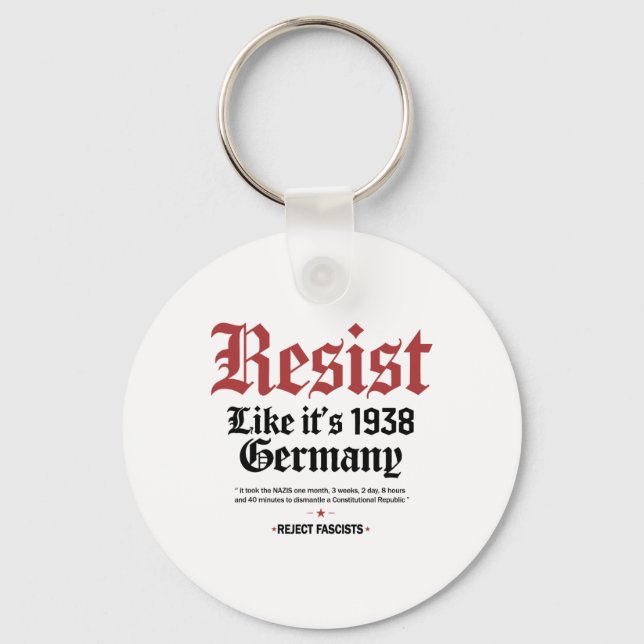 Porte-clés Rétro Résiste Comme Son Allemagne De 1938 (Recto)