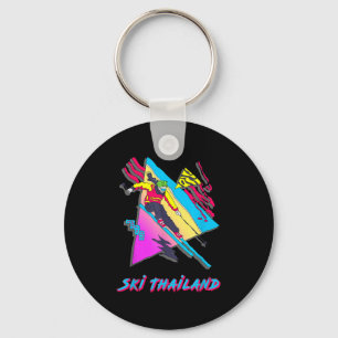 Porte-clés Retro Ski Thaïlande Adventure Graphic Skier