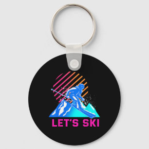 Porte-clés Retro Skions Vintage 80s 90s Ski Sport Skieur