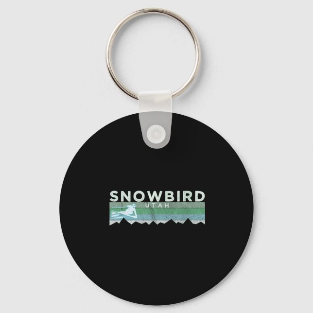 Porte-clés Retro Snowbird, Utah Ski En Perte (Recto)
