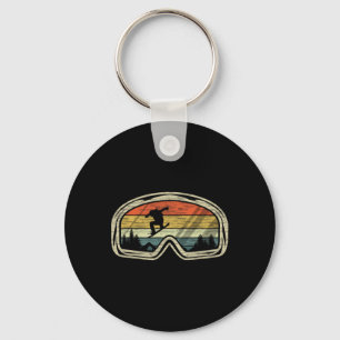 Porte-clés Retro Snowboard Goggets Mountain Snow Winter Sport