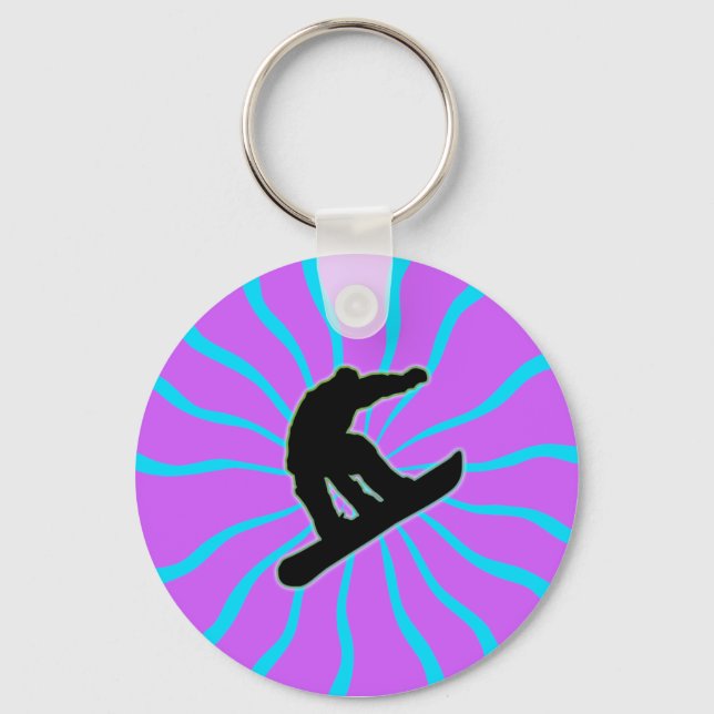 PORTE-CLÉS RETRO SNOWBOARDER (Recto)