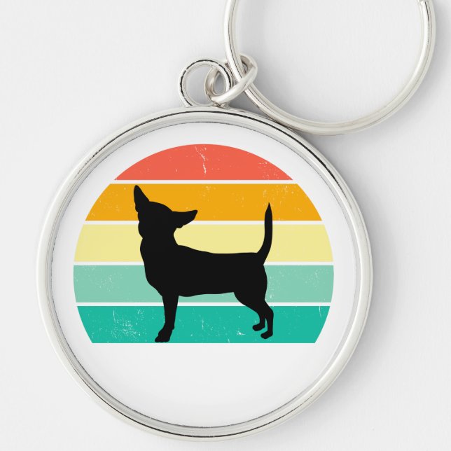 Porte-clés Retro Sunset Chihuahua (Devant)