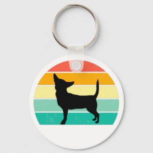 Porte-clés Retro Sunset Chihuahua