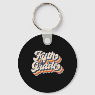 Porte-clés Retro Sunset Enseignant De Cinquième Année Et Étud