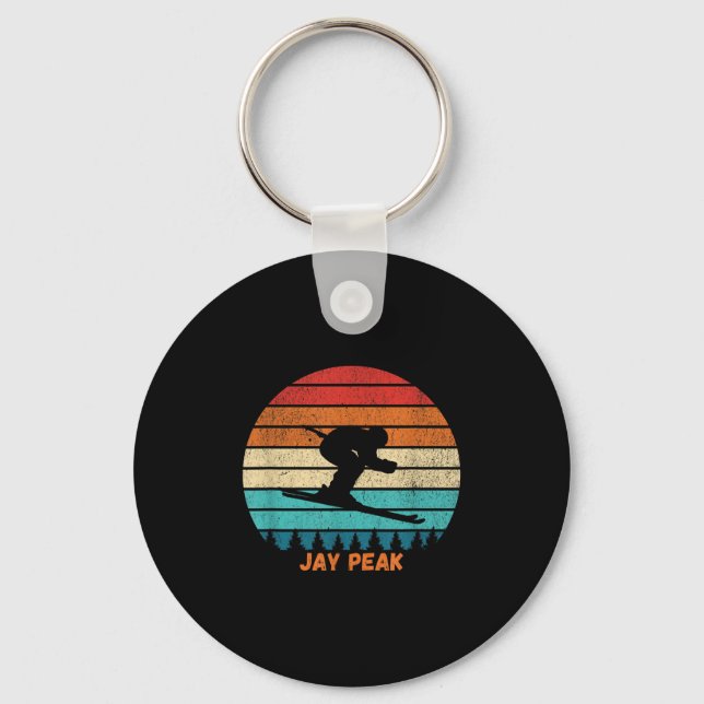 Porte-clés Retro Sunset Jay Peak Ski du Vermont _1 (Recto)