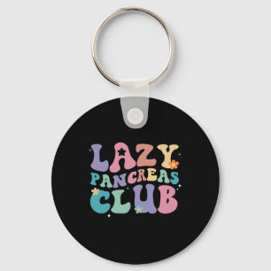 Porte-clés Retro Super Lazy Pancreas Club Type 1 Diabète Aw