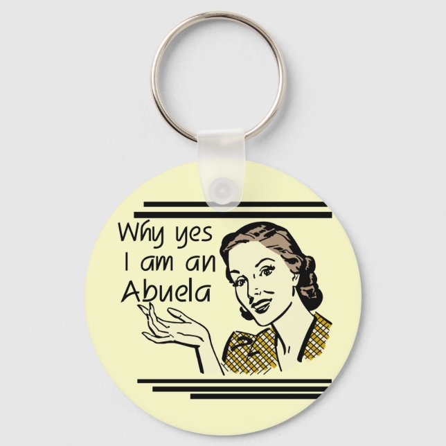 Porte-clés Rétro T-shirts et cadeaux d'Abuela (Recto)
