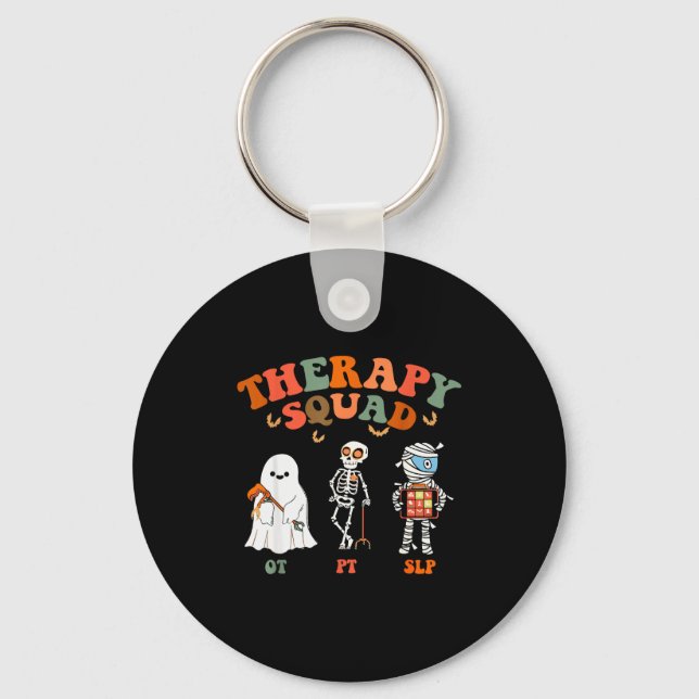 Porte-clés Retro Therapy Squad Slp Ot Pt Team Halloween Funny (Recto)