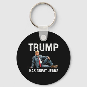 Porte-clés Retro Trump a de super jeans Meme 1