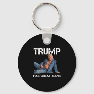 Porte-clés Retro Trump a de super jeans Mème Vintage