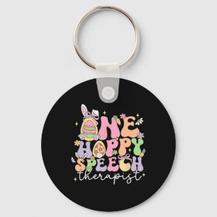 Porte-clés Retro Un Hoppy orthophoniste Slp Bunny Happy E