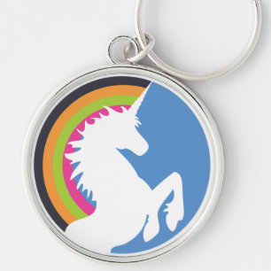 Porte-clés Retro Unicorn des années 80 et Porte - clé arc-en-