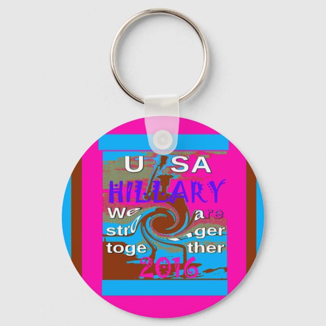 Porte-clés Retro USA Stronger Together Abstrait Art Print (Recto)