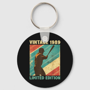 Porte-clés Retro Vintage 1989 Baseball Lover Limited Edition