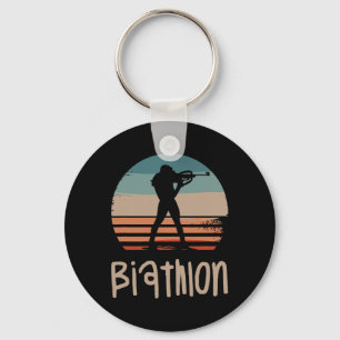 Porte-clés Retro Vintage Clic Biathlon Biathlete