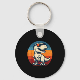 Porte-clés Retro Vintage coucher de soleil Dinosaur T-rex Ama